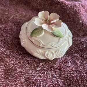 Floral Ceramic Trinket Box